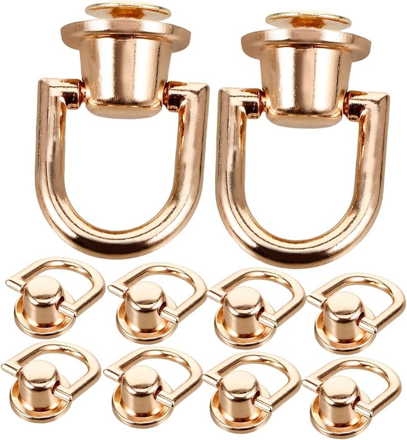 Tehaux Brass Rotatable Rivets For Handbag Backpack Craft Projects 2 Pieces - Image 1